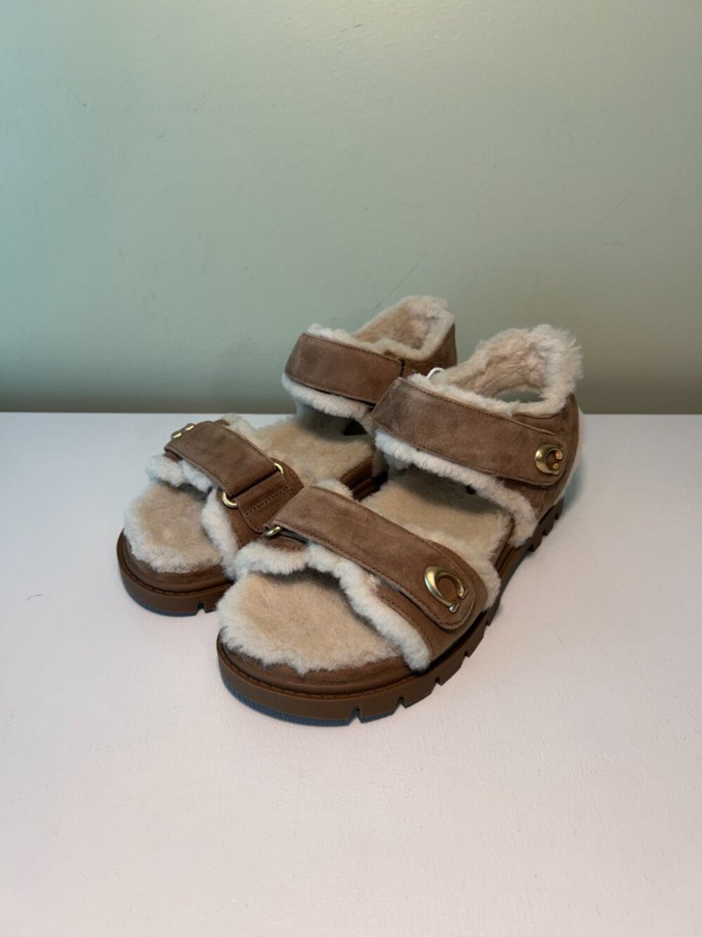 Coach Women's Brynn Shearling Sandal